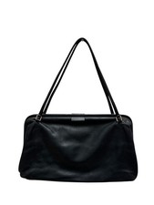 Jil Sander Vintage Black Leather Baguette Bag Made in Italy