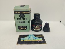 Vintage Encre A Tampon J Herbin Complète Avec Bouchon Jeep