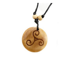 Collier Pendentif Celte Triskell tribal Celtique irlandais  Fil Réglable # 2740