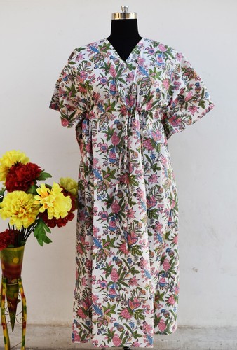 Indien blanc floral - indien, femmes