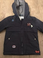 Manteau veste à capuche bleu