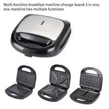 3 En 1 Grille électrique Rôtissoire Gaufre Sandwich Maker Four à Pain Prise