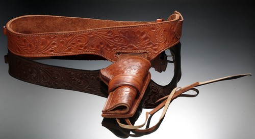 Custom tooled leather holster - custom,