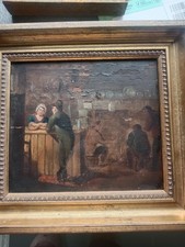Tableau ancien. Scène de