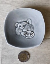 Ancienne Coupelle Céramique Esso, Cendrier, Ramasse Monnaie, Total, 9 x 9 Cm.