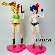 2 Figurines Lunch sexy blonde et cheveux bleu statuette collection 30cm