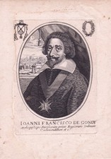 Portrait XVIIe Cardinal de Retz Jean-François de Gondi Balthasar Moncornet