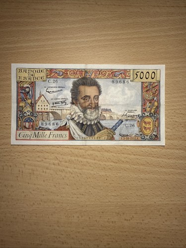 Billet 5000 francs cinq - billet,
