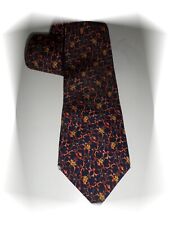 Cravate Marine Arabesques