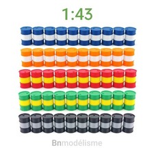 Lot 10 Barils Bidons Fûts 1/43, Décor Garage Auto Voiture Entrepôt Usine Pétrole