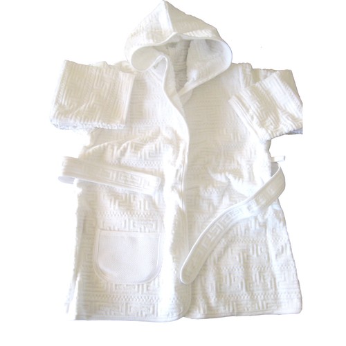 Peignoir blanc eponge 18 - peignoir,