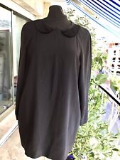 Superbe Robe Noir Col Claudine Velours Red Valentino 40 Tbe