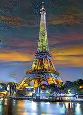 Puzzle "Tour Eiffel Au Coucher