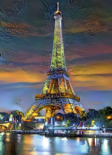 Puzzle tour eiffel coucher - puzzle, "tour