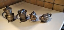4 briquets anciens, soupieres
