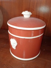 Pot avec couvercle Sarreguemines Faïence ancienne