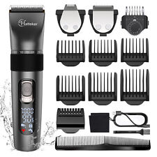 Hatteker Tondeuse à cheveux étanche-Vitesse réglable-15 pièces