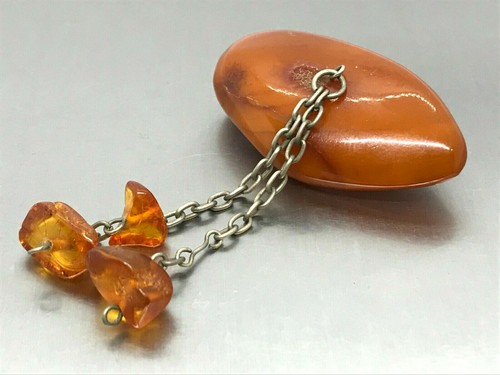 Ancienne broche ambre - ancienne,