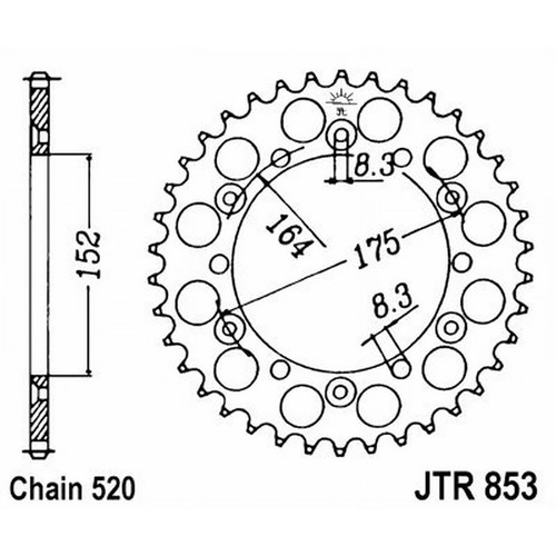 Engrenage 853 z43 - jt,