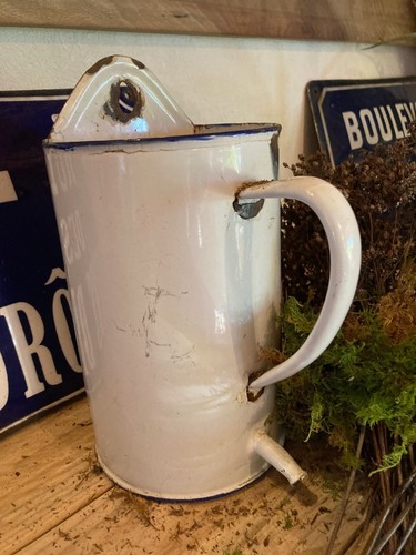 Pot tôle émaillé - émaillé, blanc