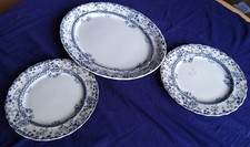 PLAT, 2 ASSIETTES FAÏENCE