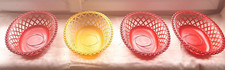 Lot de 4 corbeilles à pain vintage marque GILAC 3 rouges et 1 jaune
