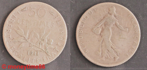 France 50 centimes - 50, semeuse