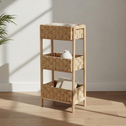étagère bois paniers - bois,