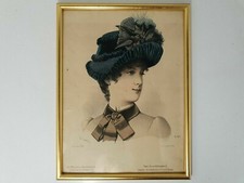 Cadre doré sous verre ancien