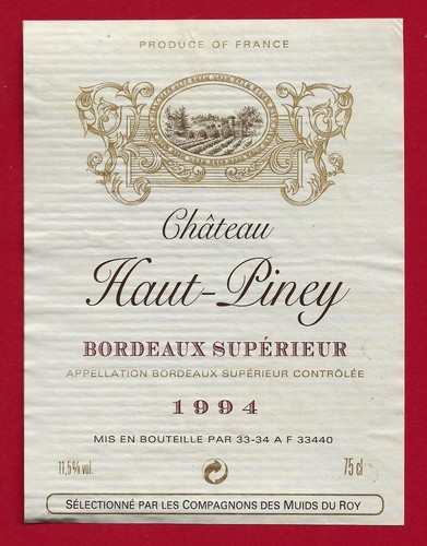 Etiquette label bordeaux - 81/16,