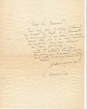 peintre René Demeurisse lettre autographe signée à F. Jourdain admiration