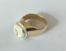 ANCIENNE BAGUE OR 9K ARGENT