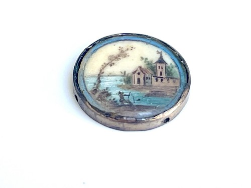 Ancien médaillon porcelaine - médaillon,