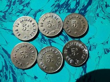  BAR DU CASINO  DE NICE lot 6 jetons rares SUIVI GRATUIT
