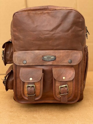 Grand cuir vintage homme sac - cuir,