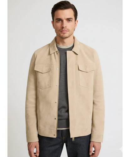 Veste cuir daim - cuir, pour