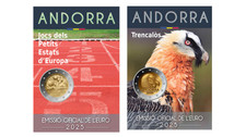 PREVENTE Lot 2 x 2€ Euros Commémorative Andorre 2025 - Petits Etats + Gypaète