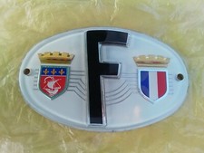 RARE ANCIENNE PLAQUE  F  FRANCE QUILLERY BLASON AUTOMOBILE ANCIENNE