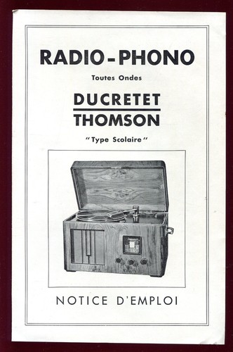 Manuel notice ancienne radio - notice,
