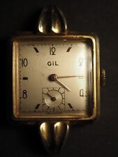 Montre Dame Mécanique GIL Suisse - boîtier plaqué Or 20 microns - TBE fonctionne