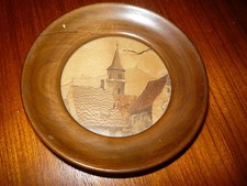 ANCIEN TABLEAU MARQUETERIE ALSACIENNE SIGNE BOLI