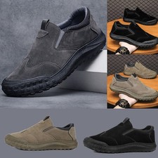 Chaussures mocassins de randonnée homme marche conduite mousse à mémoire de forme confort à enfiler -