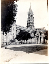 France, Toulouse, basilique Saint-Sernin Vintage silver print  Tirage argent