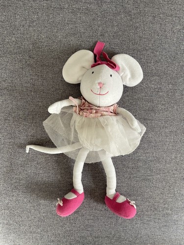 Doudou peluche souris blanche - peluche,