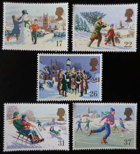 Timbres royaume uni noël - du,
