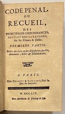 Code pénal ou recueil des