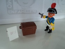 PLAYMOBIL vintage capitaine pirate crochet ventru épée coffre set 3382 / 1986 #2