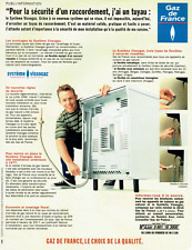 publicité Advertising  1022  1997   Gaz de France  tuyau raccord   vissogaz