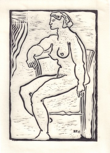 René pècherat linogravure - rené,