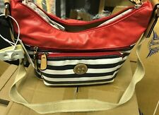 NWTS $99.50 GIANI BERNINI Black & White Stripe HOBO BAG HANDBAG 30% OFF NOW $69